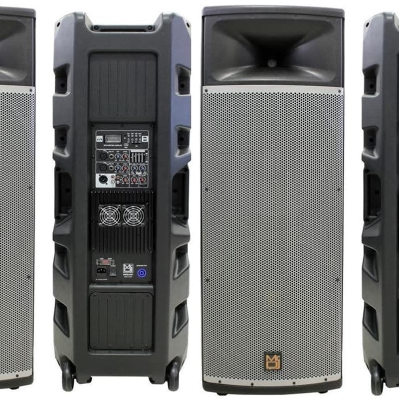 2 MR DJ PRO215S Professional PRO PA DJ Dual 15” 3-Way Full-Range