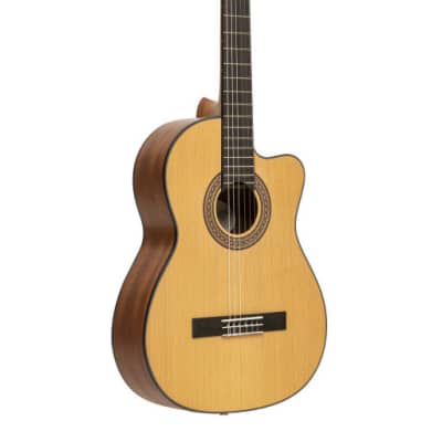 ANGEL LOPEZ Graciano serie electric classical guitar with solid cedar top with cutaway for sale