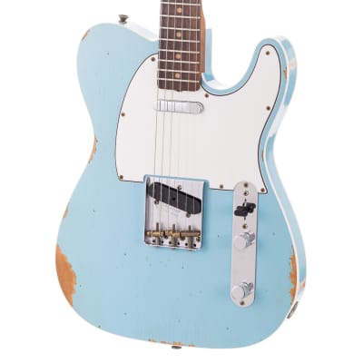Fender Custom Shop 1960 Bound Telecaster Relic, Lark Custom - Daphne Blue (736) image 3