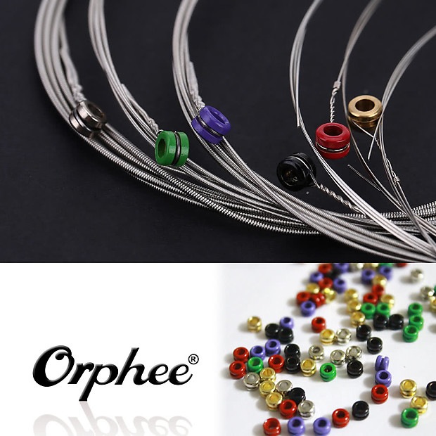 Orphee Electric Guitar Strings Light Gauge 09 42 multi color ball ends Hex Core Nickel wound Reverb