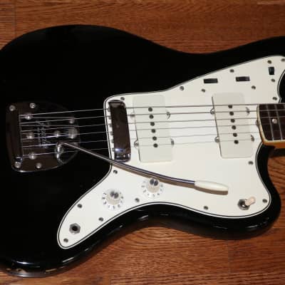 1966 Fender  Jazzmaster  Rare  Black finish with Matching Headstock image 4