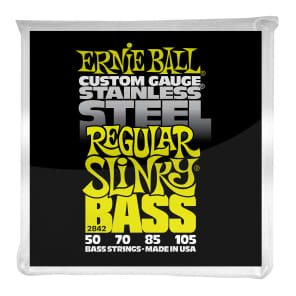 Ernie Ball 2842 Regular Slinky Stainless Steel Electric Bass Strings (50-105)