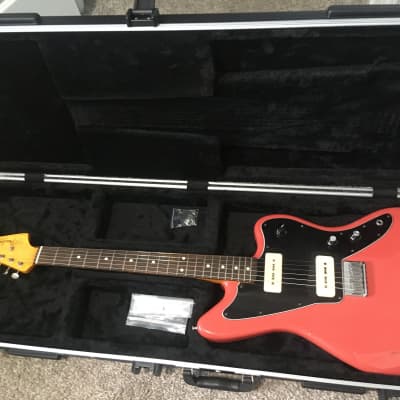 Warmoth/Fender P90 Jazzmaster Fiesta Red W/ HSC image 1