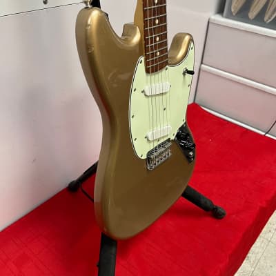 Fender Mexican 75th Anniversary Mustang Electric Guitar Firemist Gold 2021 image 10