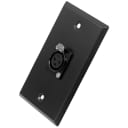 Seismic Audio - Black Stainless Steel Wall Plate - One XLR Female Connector