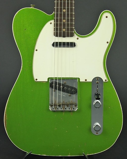 Lime green shop telecaster