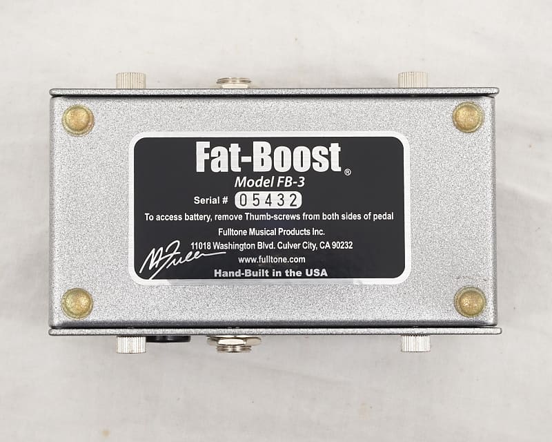 Fulltone Fat Boost FB-3 Pedal (Silver) | Reverb