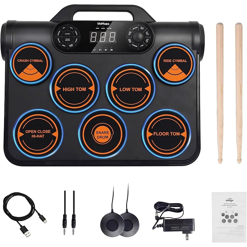 Tabletop Electronic Drum Set, Electronic Drum Kit With Touch Reverb