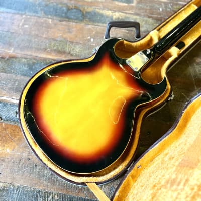 EKO Florentine Bass guitar 1960’s - Sunburst original vintage italy vox image 14