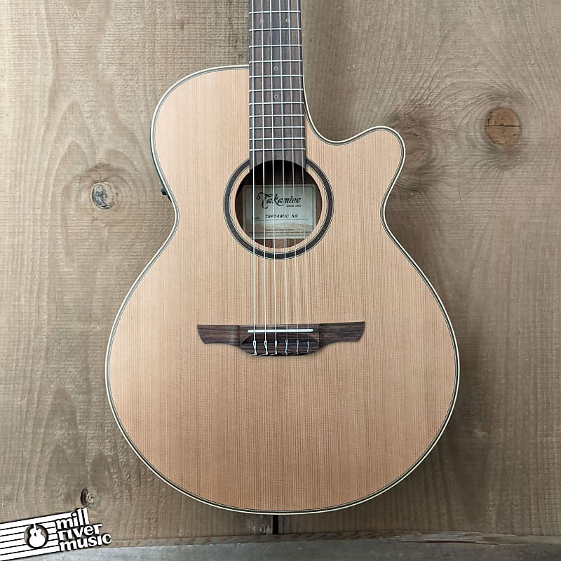 Takamine TSP148NC NS Thinline Nylon Acoustic-Electric Natural Satin w/ Case image 1