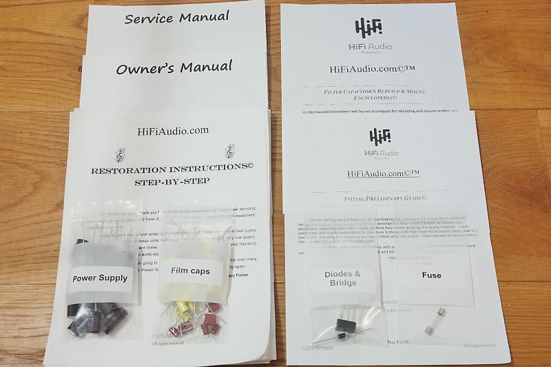 McIntosh MX110 restoration kit filter capacitor repair rebuild fix  			