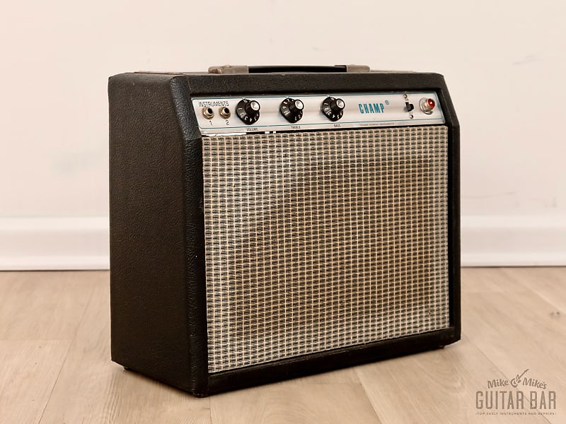 1979 Fender Champ Silverface Vintage Tube Amp Class A 1x8, Serviced image 1