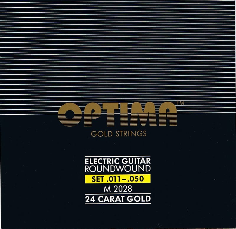Optima 24 K Gold Plated (.011 .050) Electric Guitar Strings Reverb