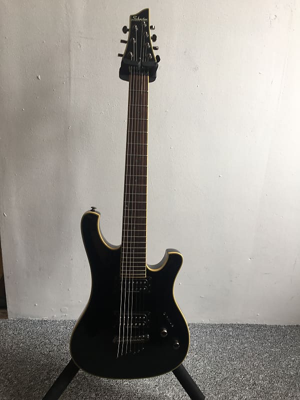 Schecter BlackJack 007 2004 Black 7 String Electric Guitar