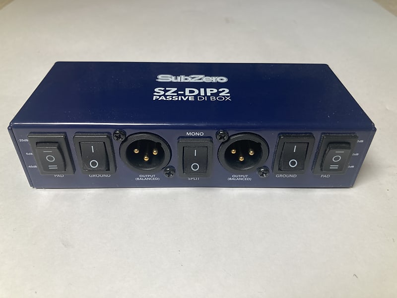 SubZero SZDIP2 Dual Passive DI Box 2020 Blue Reverb UK