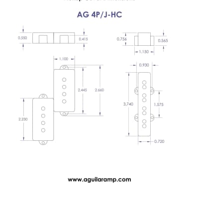 Aguilar AG 4P/J-HC 4-String Hum-Canceling P/J Bass Pickups (4PJ-HC) image 3