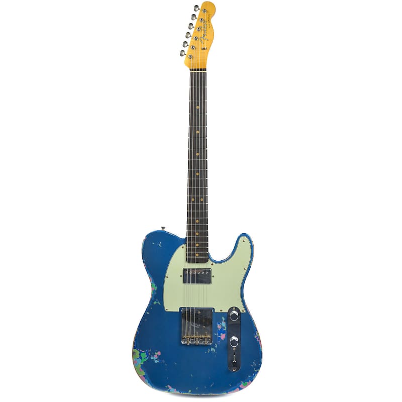 Fender Custom Shop NAMM Limited 60s HS Heavy Relic Telecaster Lake Placid Blue over Blue Floral image 1