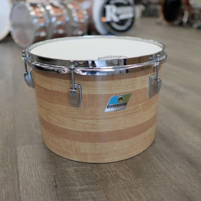 70s Ludwig 9x13" 3-Ply Concert Tom Blue/Olive Pointy Badge (Butcher Block) image 1