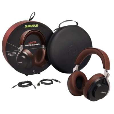 Shure AONIC 50 Wireless Noise Cancelling Headphone, Brown image 5