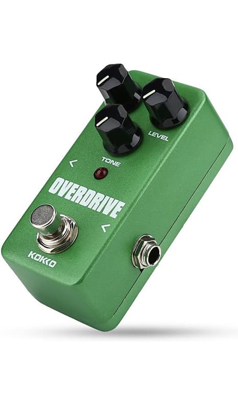 Guitar Mini Effects Pedal Over Drive - Warm and Natural Tube Overdrive Effect Sound Processor Portable Accessory for Guitar and Bass, Exclude Power Adapter Green - FOD3 image 1