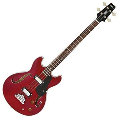 ARIA TAB CLASSIC WR Arched Top hollow body electric bass guitar WR (Wine Red) for sale