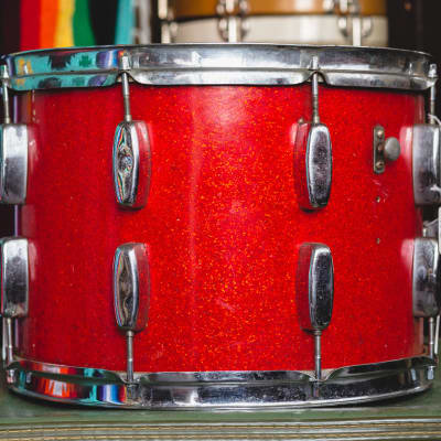 Rogers 1950s Marching Snare in Sparkling Red Pearl - 10x14 image 4