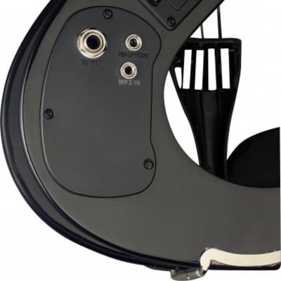 Stagg EVN 4/4 MBK S Shaped Electric Violin Set w/Soft Case, Bow,Strap,Rosin, Headphones & 9V Battery image 2