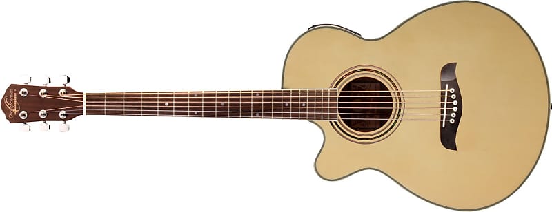 Oscar Schmidt Acoustic Electric Guitar - Lefty - Natural - OG10CENLH image 1