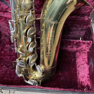 buescher aristocrat tenor saxophone s-40 1950s-1960s - brass - plays well image 4