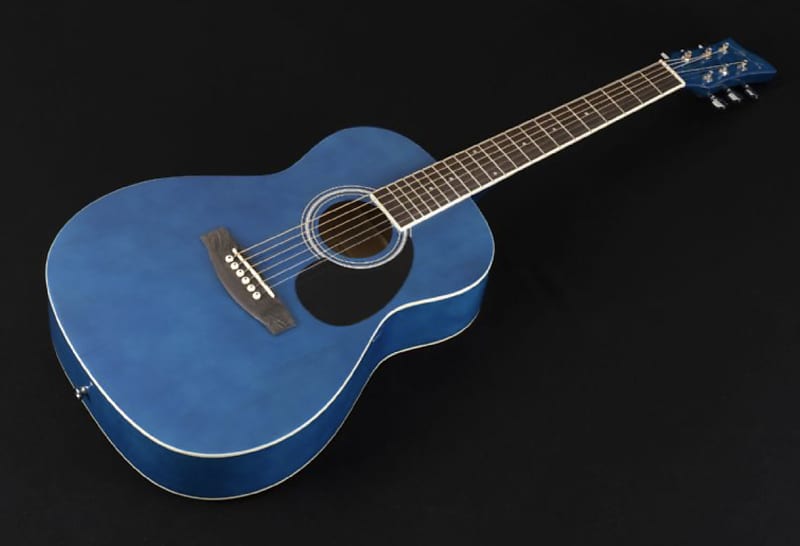 Jay Turser JJ43-TBL-A Jay Jr Series 3/4 Size Dreadnought Acoustic Guitar. Trans Blue Item ID: JJ43-TBL-A-U image 1