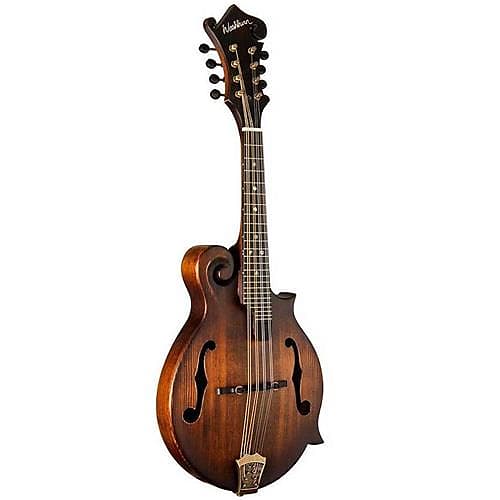 Washburn Americana Series M108SWK  F  Style Mandolin with Carved Solid Spruce Top, Solid Mahogany Back and Sides, 24 Frets, Maple Neck, Vintage Natura image 1