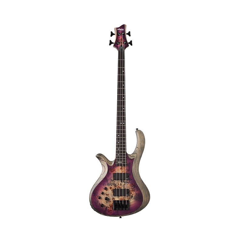Schecter Riot-4 Bass 4-String Left-Hand Guitar (Aurora Burst) image 1