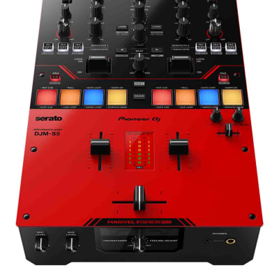 Pioneer DJ DJM-S5 Scratch Style 2-Channel DJ Mixer for Serato DJ Pro - Gloss Red image 2