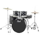 Pearl Drums RS525SC/C Roadshow 5pc Drumkit w/ Hardware and Cymbals, Jet Black