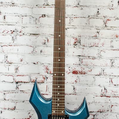 BC Rich - Platinum Series Warlock MIK - Solid Body HH Electric Guitar, Ice Blue Met. - x2080 - USED image 3