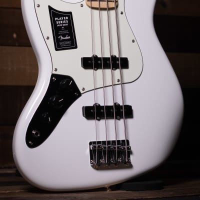 Fender Player Jazz Bass Left-Handed, Maple FB, Polar White image 5