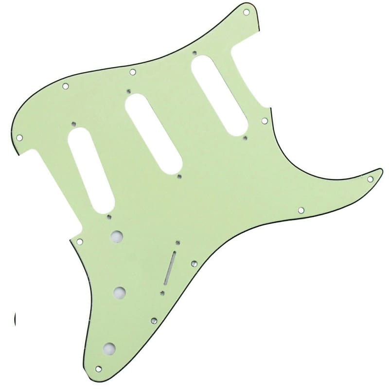 Stratocaster Strat Humbucker SSS 3 ply pickguard 11 holes, | Reverb