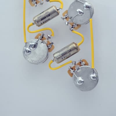 Les Paul Wiring Harness Custom by JEL- 525k CTS SHORT Shaft - Rare Vitamin Q PIO Caps image 3