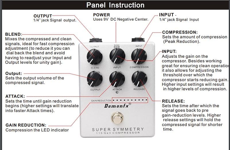 Demonfx SUPER SYMMETRY Compressor for Bass New Entry Fast US Ship