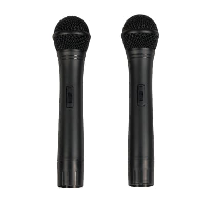 Pair of Powered 12" PA Speakers Rechargeable with 2 Mics Remote Bluetooth image 12