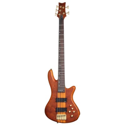 Schecter Stiletto Studio-5 5 String Bass Guitar (Honey Satin) for sale