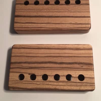 Guilford Zebrawood Humbucker Covers - Set of 2 - With Holes - USA image 2