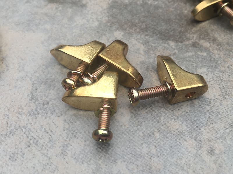 Banjo LShoe Brackets & Screws Gold Reverb