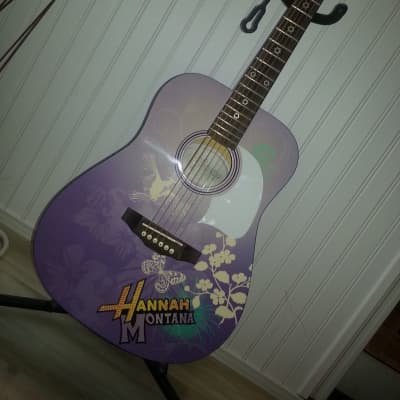 Miley Cyrus - Hannah Montana Purple Acoustic Guitar - Washburn image 7