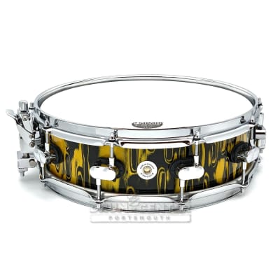 Sonor SQ2 Maple Medium Snare Drum 14x4.25 Yellow Tribal image 2