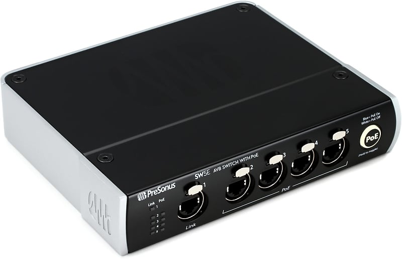 PreSonus SW5E 5-port Audio Video Bridging Switch with PoE image 1