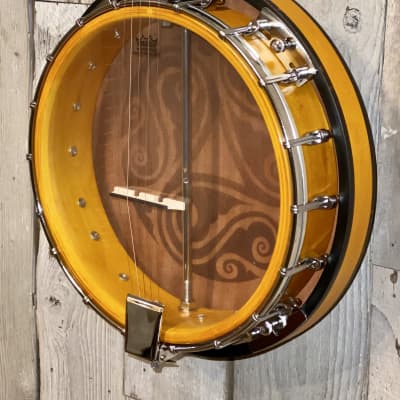 2021 Luna  Celtic 5 String Banjo  Natural Satin Finish, Help Support Brick & Mortar Music Shops ! image 5