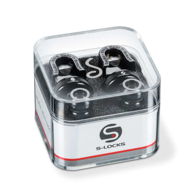Schaller S-Lock Strap Locks (2 pieces), Black (SCH1446) for sale