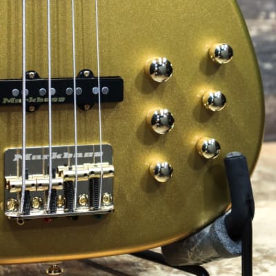 Markbass MB JP Gold 4 GD PF 4-String Gold Finish Electric Bass w/Bag #BA500050 image 8