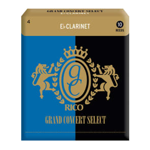 Rico RGC10ECL400 Grand Concert Select Eb Clarinet Reeds - Strength 4.0 (10-Pack)